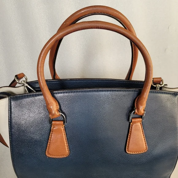 Michael Kors Large Sophie Zip Top Satchel Colorblock Leather With Strap - Picture 6 of 15